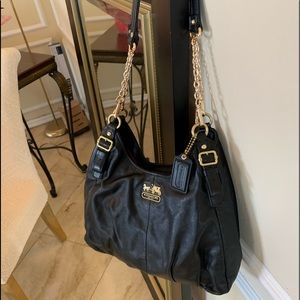 Coach Black Leather Shoulder Bag, perfect condition, like new